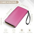 thumbnail image 6 of Womens Wallet Bifold Ladies Cluth Bag Wristlet Wrist Strap Long Purse Gradually Pink Design, 6 of 6