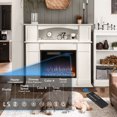 thumbnail image 3 of Waleaf 43” Electric Fireplace Mantel Wooden Surround Firebox,TV Stand with 23" Freestanding Electric Fireplace, 3 of 7