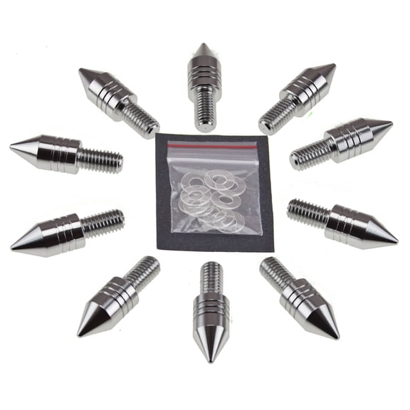 10x Windscreen Spike Bolt Kit Silver CBR Stud M8 x 1.25p Wellnut Fairing