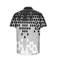 thumbnail image 4 of EQWLJWE Dress Shirt for Men's Geometric Beach Shirts Casual Button Up Short Sleeves 3D Non Positioning Printed Shirt Party Outfit Fun Holiday Costumes for Outdoor Activities, 4 of 5