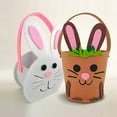 thumbnail image 3 of LAIQIEN Felt Easters Animal Themed Basket for Holiday Crafts Candy Gift Bag with Handle, 3 of 12