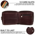 thumbnail image 3 of FALAN MULE Rfid Wallet for Men Genuine Leather Minimalist Wallet Bifold Coin Purse, 3 of 8