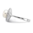 thumbnail image 3 of Sterling Silver CZ White FW Cultured Pearl Ring, 3 of 6