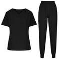 thumbnail image 2 of Hurxie Scrubs Set for Women,Medical Women Scrubs,Nurse Uniform V-Neck Top and Straight Leg Pants with Multi Pocket Dark Gray,2XL, 2 of 5