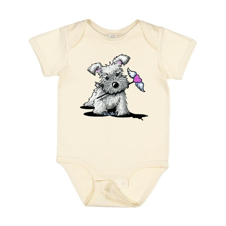 

Inktastic Schnauzer with Heart Gift Baby Boy or Baby Girl Bodysuit