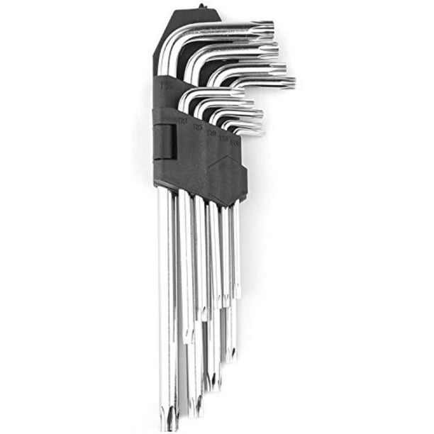 9 Piece Star Key Set Long Arm Tamper Proof Torx Wrench Screwdriver