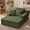 Green, variant on Leumius Oversized Chaise Lounge Chair Indoor,67'' Faux Fur Upholstered Boneless Sofa Bed,Deep Seat Sleeper Cloud Sofa with Cup Holders & 3 Pillows for Living Room, No Assembly Required,Black