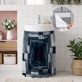thumbnail image 4 of Marble Tunnel Cabinet Curtains 28"W x 35L, Modern 3D Corridor Minimalist Under Sink Skirt for Bathroom Vanity Kitchen Self Adhesive, Dust-Proof Privacy Curtain for Closet Shelves Laundry Room, 4 of 9
