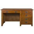 thumbnail image 3 of Mission Quarter Sawn Oak 5 Drawer Library Desk - Michael's Cherry, 3 of 4