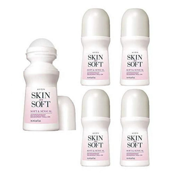Avon Skin So Soft, Soft & Sensual Roll-On Antiperspirant Deodorant 2.6oz (4-Pack)