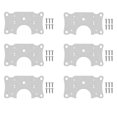 thumbnail image 1 of Stainless Steel Cabinet Soft Close Hinge Repair Plate Tool Home Kitchen Drawer Cupboard Door Hinges Fixing 6pcs, 1 of 6