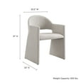 thumbnail image 3 of Side Dining Chair Armchair, Gray, Fabric, Bar Pub Cafe Bistro Dining Kitchen Hospitality Restaurant, Modern Contemporary, HB37565, 3 of 9