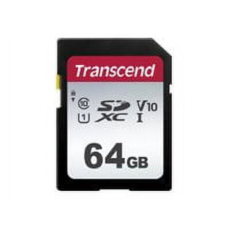 UPC: 0760557841104 | Transcend 300S – Flash memory card – 64 GB – Video Class V10 / UHS-I U1 / Class10 – SDXC UHS-I