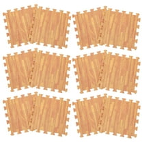 FOMIYES 12pcs Wood Grain Foam Floor Tiles Interlocking Play Mats For Stylish Crawling Pads And Floor Decor