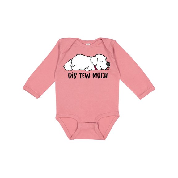 Inktastic Napping Dis Tew Much Great Pyrenees Boys or Girls Long Sleeve Baby Bodysuit