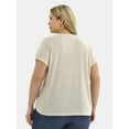 thumbnail image 3 of Terra & Sky Women's Plus Ride Out West Graphic Tee, Sizes 0X-5X, 3 of 5