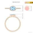 thumbnail image 5 of ANGARA Natural East-West Bezel-Set Oval Aquamarine and Diamond Ring in 14K Rose Gold for Women (Size-7x5mm) | March Birthstone, Birthday, Anniversary, Jewelry Gift for Women | Natural Aquamarine Ring, 5 of 10