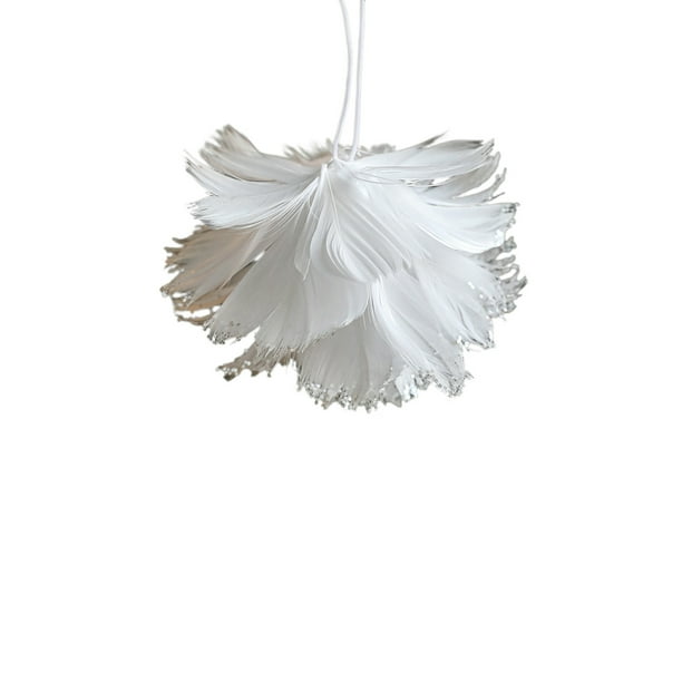 Decoraciones Del Árbol de Navidad Bola de Relleno de Plumas Decoración Del Árbol de Navidad Bola Colgante Glitter Decoración Aposentos Girlanda Decoraciones de Navidad