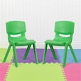 thumbnail image 2 of Bowery Hill 15.5" Plastic Stackable School Chair in Green (Set of 2), 2 of 10