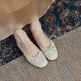 thumbnail image 4 of Women's Retro Square Toe Ballet Flats, Soft Leather-like Slip-ons, Comfortable Walking Shoes for Spring, Summer, Fall & Winter, 4 of 23