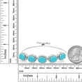 thumbnail image 2 of Gem Stone King 925 Sterling Silver Green Turquoise Tennis Bracelet for Women (8.55 Cttw, Oval 9X7MM, Gemstone Birthstone, Fully Adjustable up to 9 inch), 2 of 3