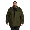 thumbnail image 2 of Soularge Men's Big and Tall Winter Coat Warm Puffer Jacket Hooded Windproof Winter Puffer Coat Army green 5X, 2 of 12