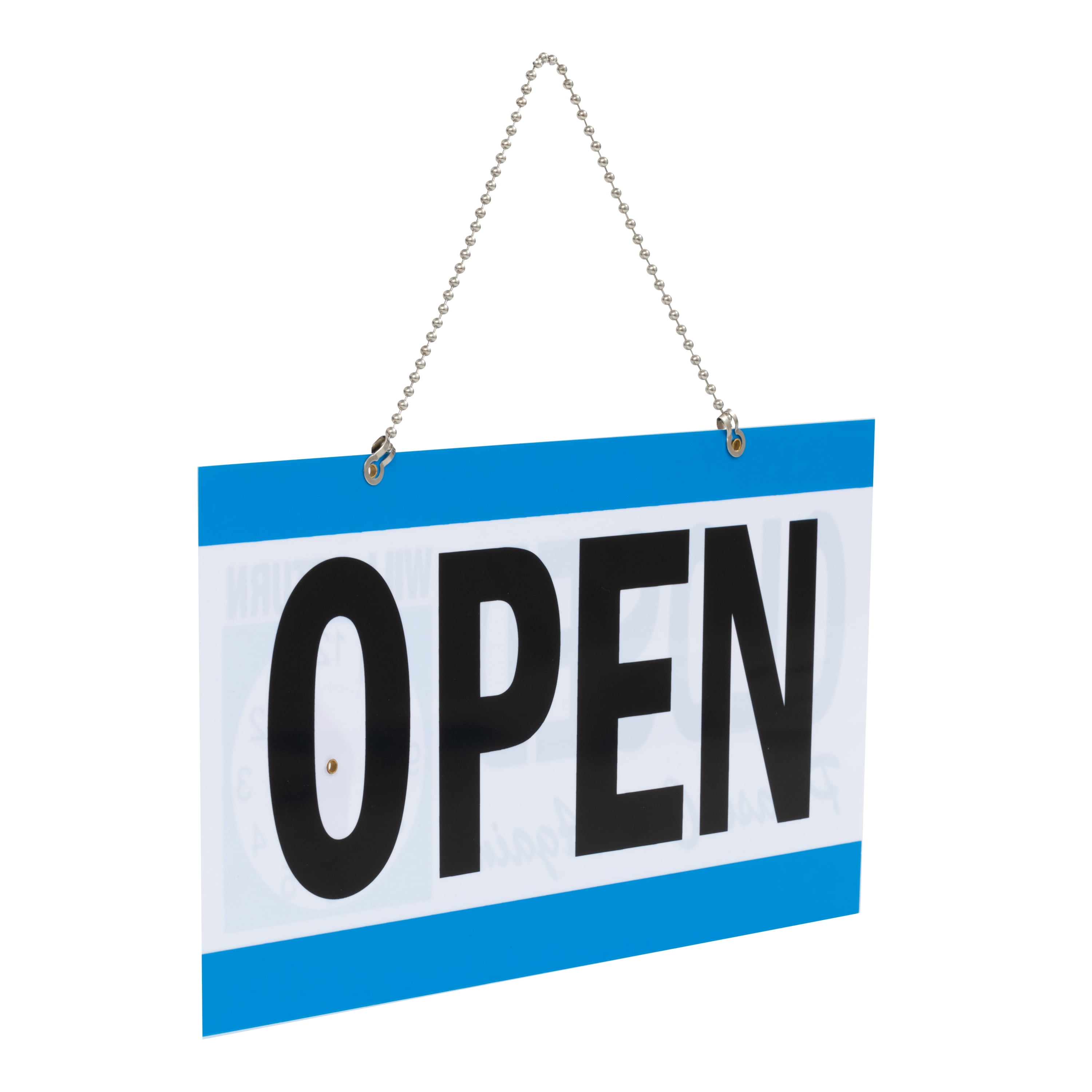 (2 pack) Pen+Gear Reversible Open & Closed Sign, 5.9 x 11.4 in, Durable PP Material, Customizable Clock