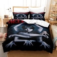 thumbnail image 1 of Wednesday Adams Bedding Suit, Three Piece Set, 3D Quilt Cover Pillowcase, Soft Microfiber, Duvet Cover, 1 of 2