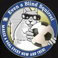 thumbnail image 3 of CafePress - Soccer Blind Squirrel Men's Fitted T Shirt (Dark) - Men's Fitted T-Shirt, 3 of 4