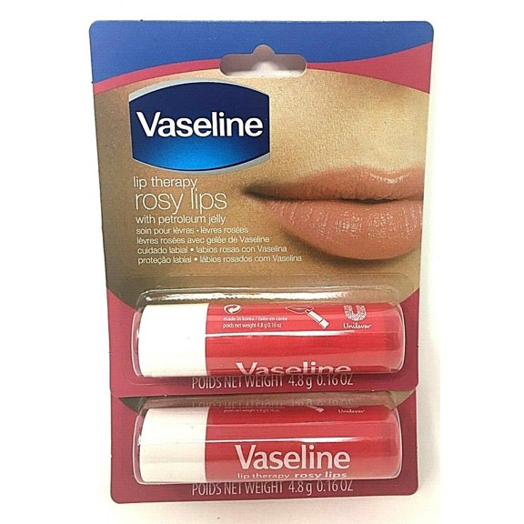 VASELINE LIP THRPY CARE ROSY 0.16 OZ (Pack of 2)