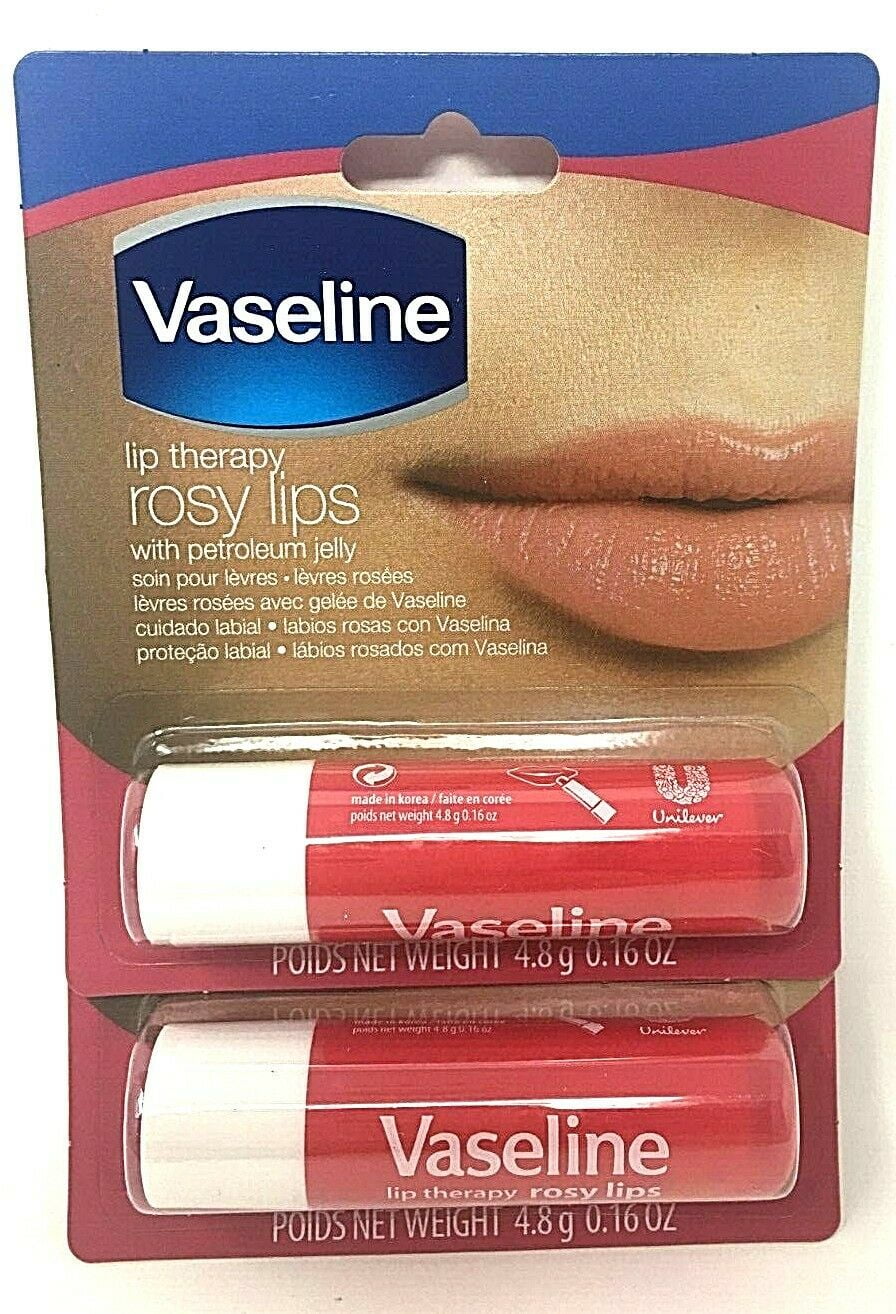 Vaseline Lip Therapy Rosy Lips With Petroleum Jelly Pack Of 2 Walmart