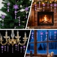 thumbnail image 6 of Inadays 32pcs Crystal Christmas Ornaments Set - Purple Acrylic Snowflake & Icicle Drop Hanging Decor for Tree, Winter Wonderland Party, 6 of 6