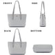 thumbnail image 3 of Set de bolsos y carteras Qiyuer para mujer Work en piel sintética gris, 3 of 9
