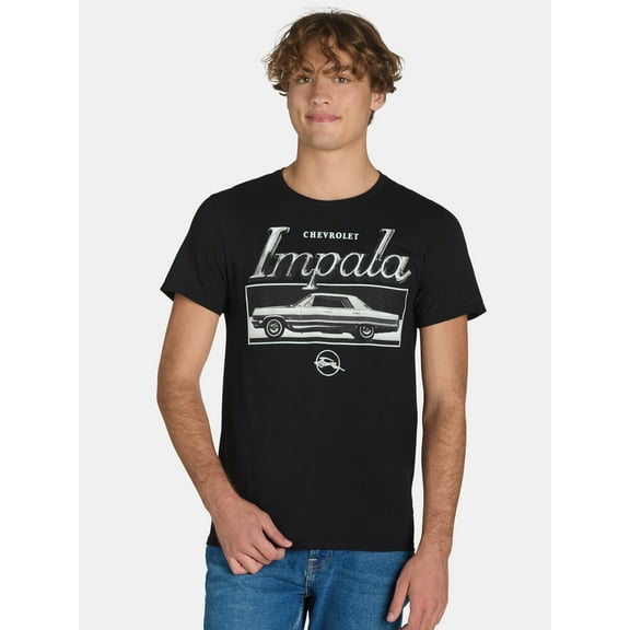 Chevrolet Impala Men’s & Big Men's Graphic Tee Shirt, Sizes S-3XL