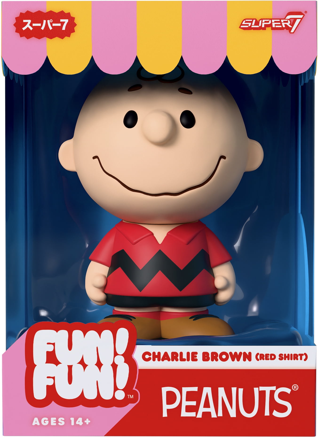 Super7 - Peanuts - FUN! FUN! - Charlie Brown (Red Shirt) - Walmart.com