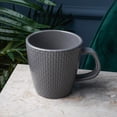 thumbnail image 5 of Stone Lain Olivia Stoneware Mug Replacement Set, Gray with Embossed Basket Weave, 5 of 6