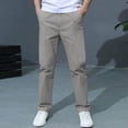 thumbnail image 2 of UQJfacai Boys Stretch Pull On Pants Kids School Uniform Youth Khaki Pants Casual Elastic Waist Trousers with Pockets 3-14 Years, 2 of 7