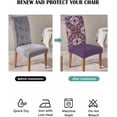 thumbnail image 6 of Chair Covers Set of 4, Sage Green Ethnic Style, Removable Stretchable Parsons Chair Slipcovers Protector for Dining Room, Retro Boho Floral, 6 of 6
