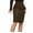 Army Green, variant on IROINNID Women's Skirt Fashion Leopard High Waist A-line Skirt Skirt Short Empire Waist Short Solid Color Skirt