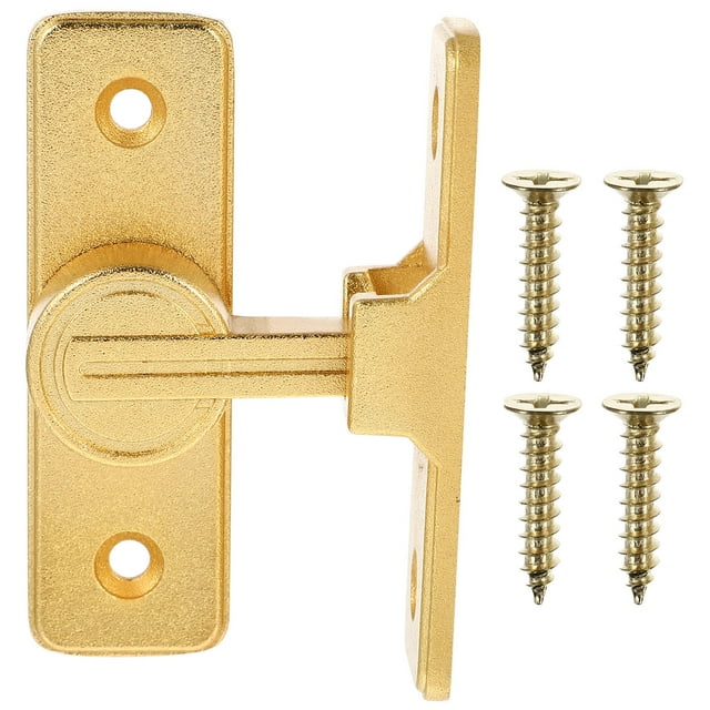 RUNROTOO Gate Latch Lock Zinc Alloy Self Adhesive Installation Sand Gold 1Pack