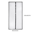 thumbnail image 3 of DJN Curtain Screen Door Flexible Instant Mesh Screen Door Net Black 83 Inch Summer DIY Soft Screen Door With Stripes Self Suction Screen Door Self Installation Door Curtain polyester Black One Size, 3 of 7