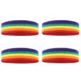 thumbnail image 1 of 4 piezas de diadema protectora elástica deportiva, diadema tejida, material de toalla, diadema de yoga, transpirable y absorbente del sudor., 1 of 5