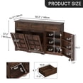 thumbnail image 2 of Dextrus Tilt Out Trash Can Cabinet with Drawers & Doors, Kitchen Cabinet for Double 10-gal Trash Bins Storage, Brown, 2 of 8