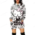 thumbnail image 2 of Sudadera con capucha para mujer, con estampado de HELLO KITTY, sudadera con capucha de manga larga de marca, sudaderas casuales elegantes y lindas para mujer, sudaderas con capucha, vestido de otoño, 2 of 5