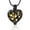 Black-Gold, variant on Hollow Heart Urn Necklace for Ashes - Memorial Cremation Jewelry for Ashes Heart Urn Locket for Ashes Stainless Steel Urns Pendant Keepsake Jewelry