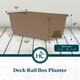 thumbnail image 2 of HC Companies SPX24DB0E2112-Inch Outdoor Plastic Deck Planter Box, Chocolate, 2 of 8
