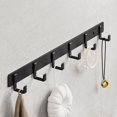 thumbnail image 2 of Gancho negro de aluminio espacial, gancho para Toalla de baño, gancho para ropa trasera de puerta de sala de estar, gancho de almacenamiento negro Simple para ahorrar espacio, 2 of 4