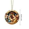 thumbnail image 3 of Nativity Scene Christmas Ornament, Round Acrylic Hanging Ornament, Double-Sided Print Birth of Jesus Scene, Religious Christmas Tree Decor, Faith Holiday Gift, 3 of 6