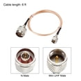 thumbnail image 2 of Uxcell 6ft Mini UHF Male to N Male RG316 RF Coaxial Cable Metal Silver Tone 1pcs, 2 of 5