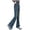 s0731cmj-3b-Blue, variant on Low Rise Jeans Girls Wide Leg Jeans Large Front Patch Pockets Washed Denim Pants | Retro girls wide leg denim pants with distinct large front patch pockets, building a perfect versatile casual outfit